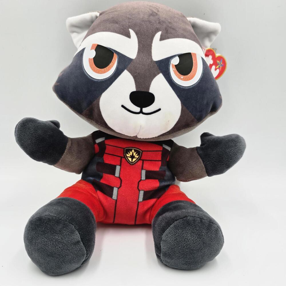 NWT Ty Beanie Babies Rocket Raccoon Marvel Plush Guardians of the Galaxy